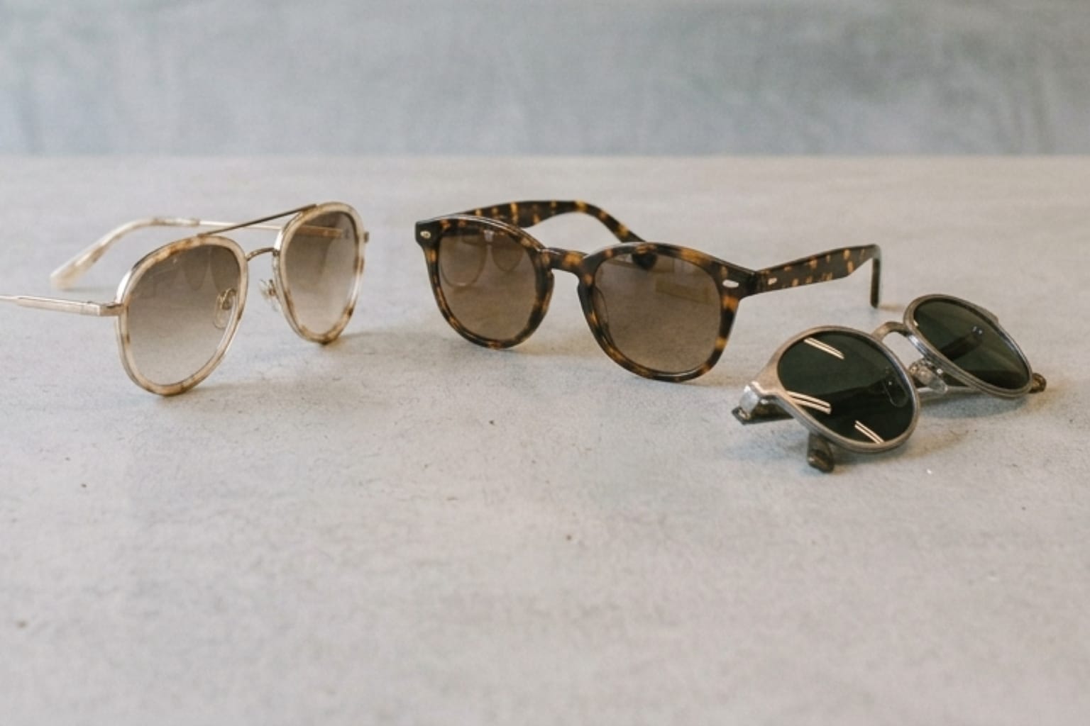 Flat lay of eyeglass frames representing margin-building wholesale inventory