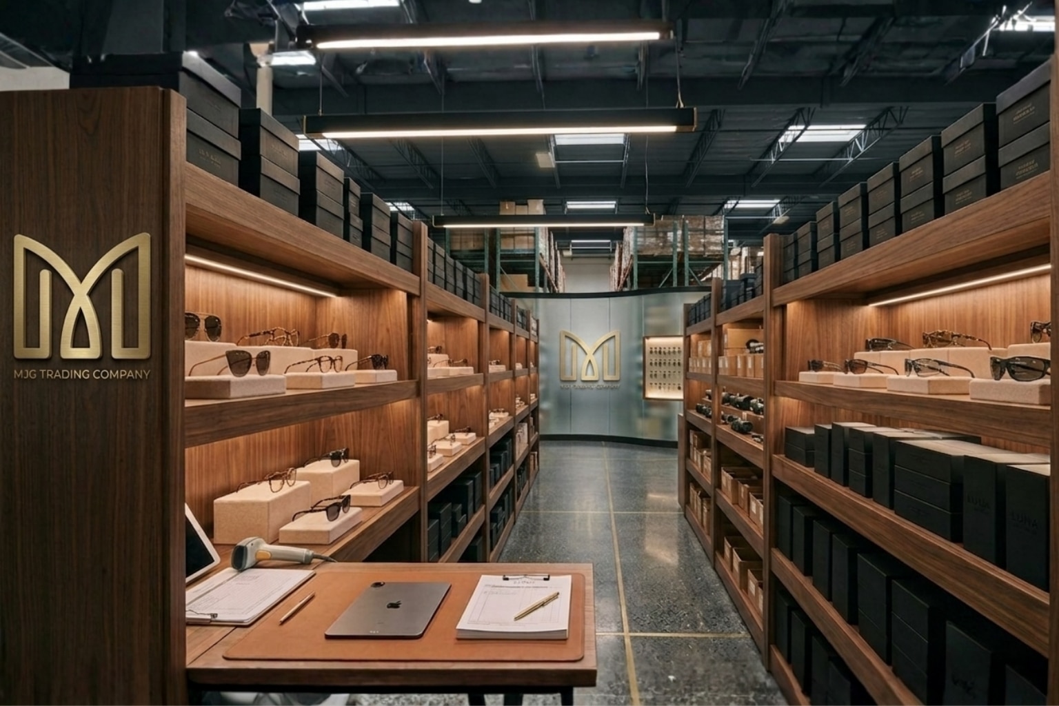 MJG Trading wholesale eyewear supplier warehouse and distribution center